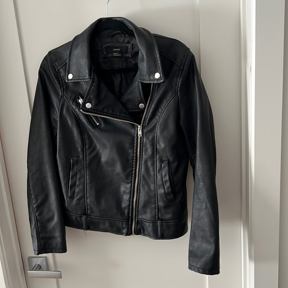 Faux leather jacket